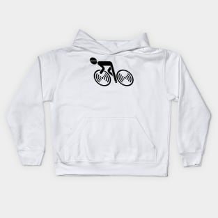 Racing Cyclist (Racer, Road Bike, Bicycle / L<–R / Black) Kids Hoodie